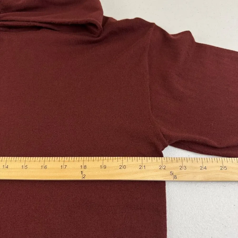 NEW Banana Republic Core Temp Easy Long Sleeve Sweater Hoodie Maroon Mens Size M